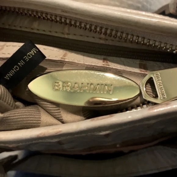 Brahmin Mini Asher Rose Tri Color Melbourne Gator/Croc Leather - Picture 6 of 16